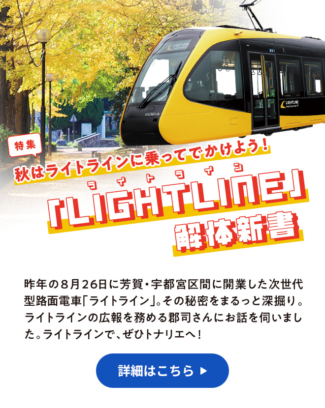 秋はLRTに乗ってでかけよう！「LIGHTLINE解体新書」