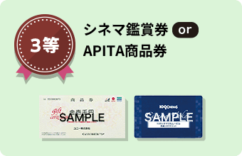 3等 シネマ鑑賞券 or APITA商品券